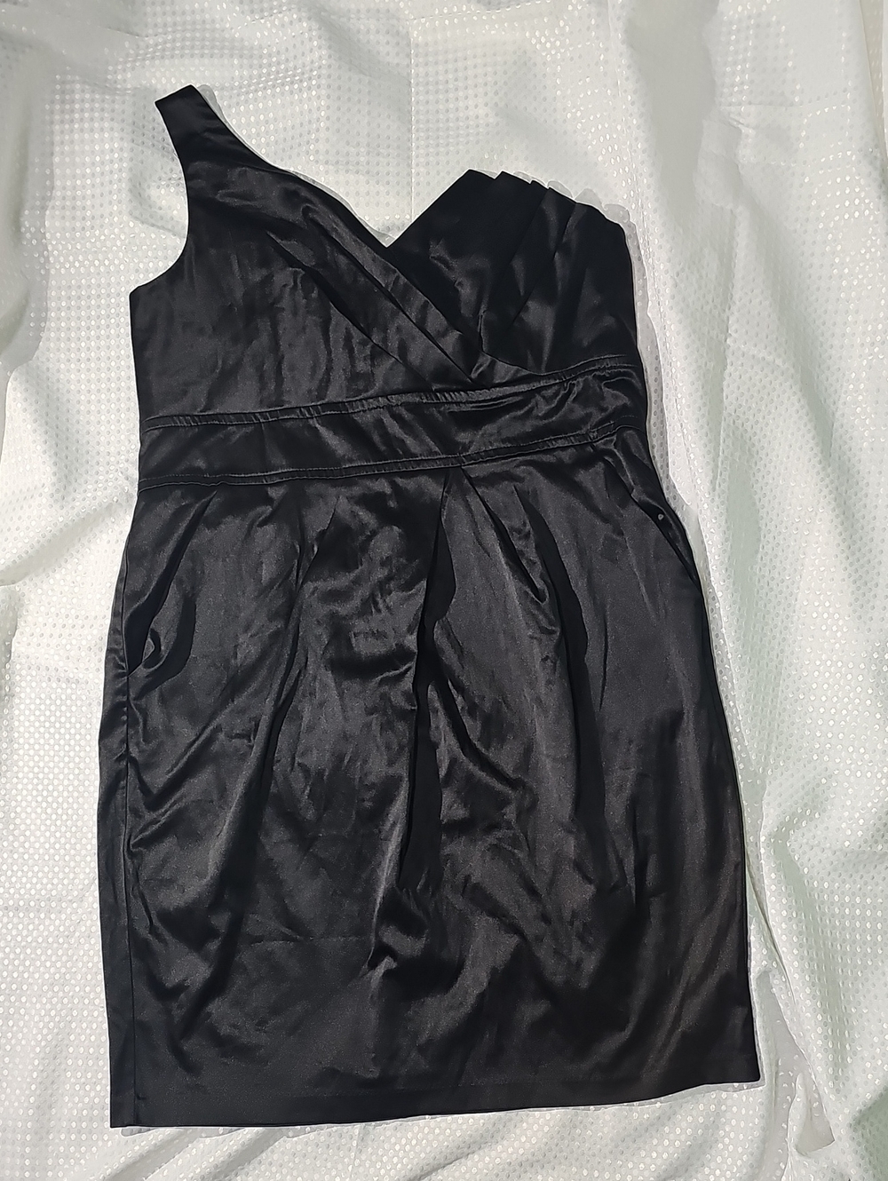 torrid Black One-Shoulder Satin Cocktail Dress